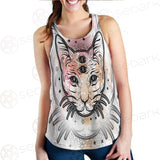 Illustration With Four Eyed Magic Cat SDN-1088 Women Tank Top