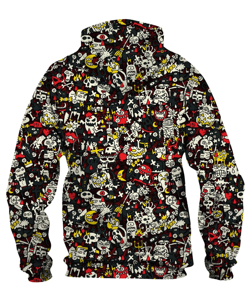 Mini Doodle Drawings Zip Hoodie