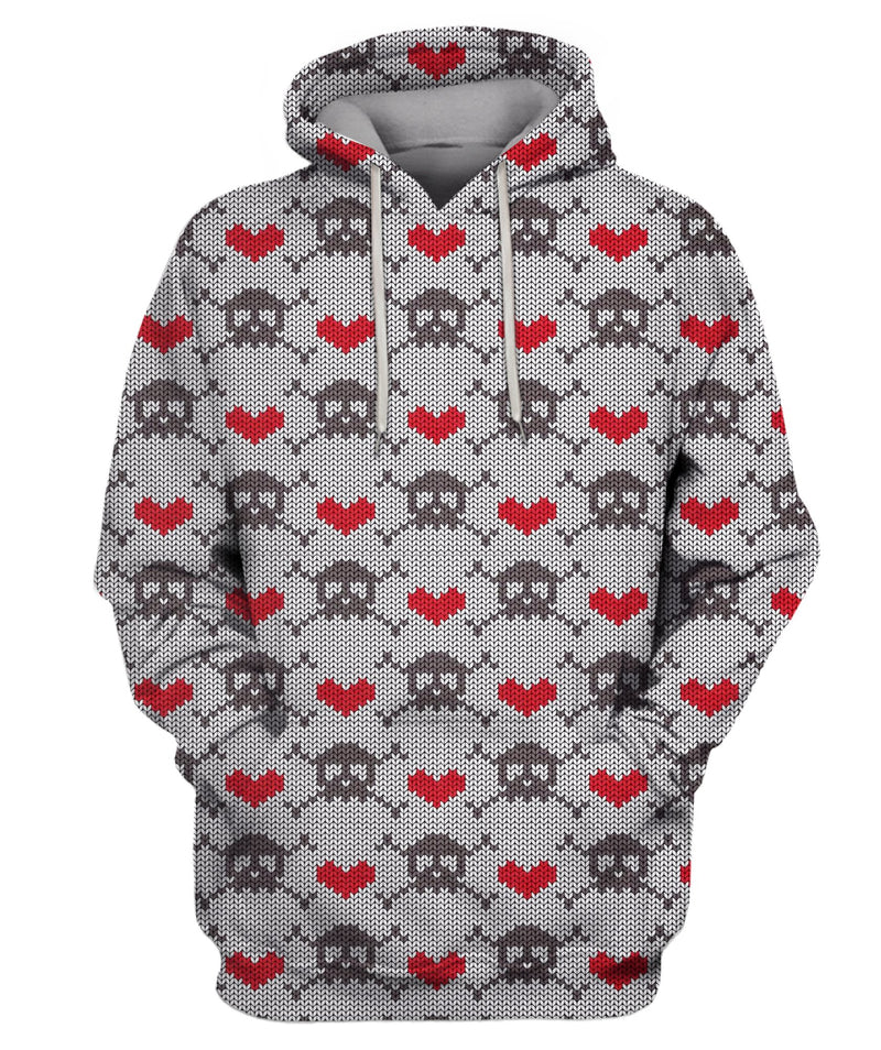 Crossbones And Hearts Hoodie