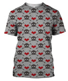 Crossbones And Hearts T-Shirt