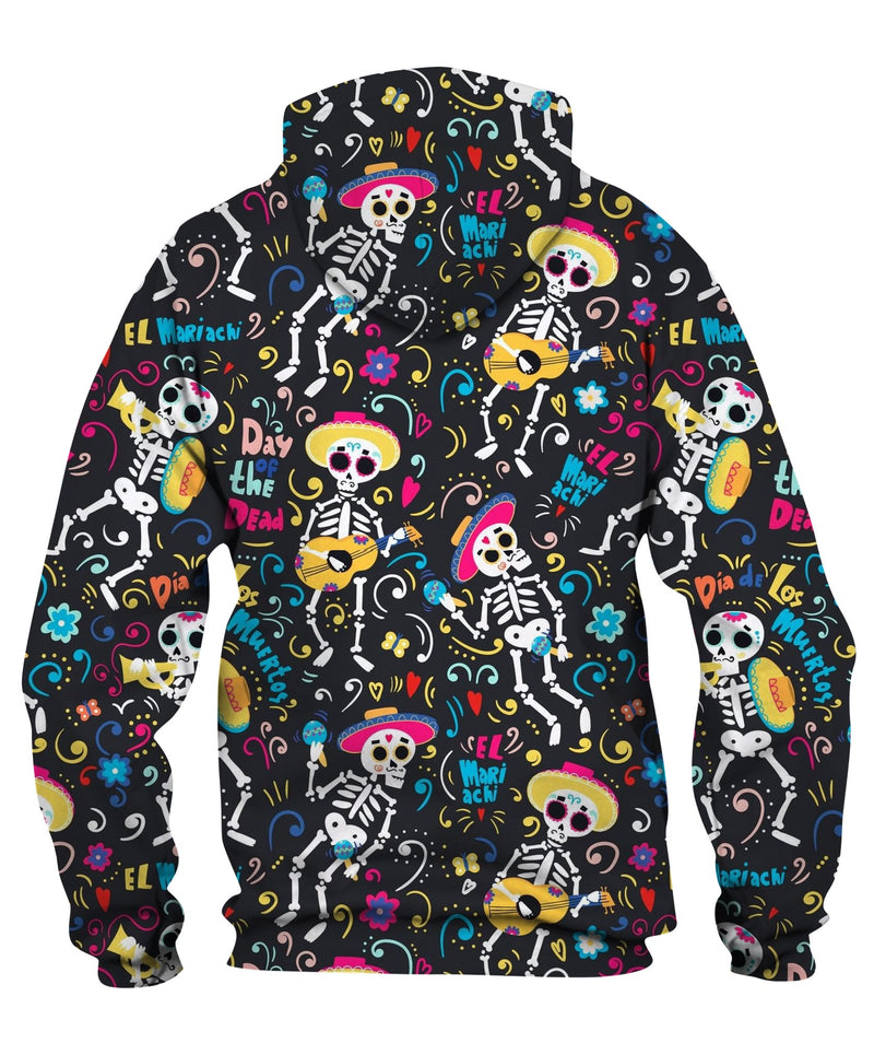 Band Of Mariachi Skeletons Zip Hoodie