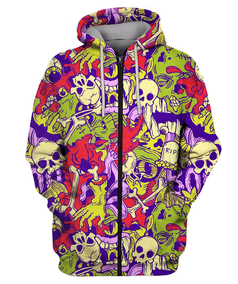 Horror Elements Zip Hoodie