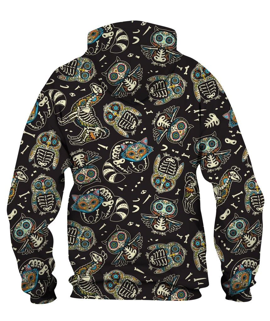 Mexican Holiday Surface Black Zip Hoodie
