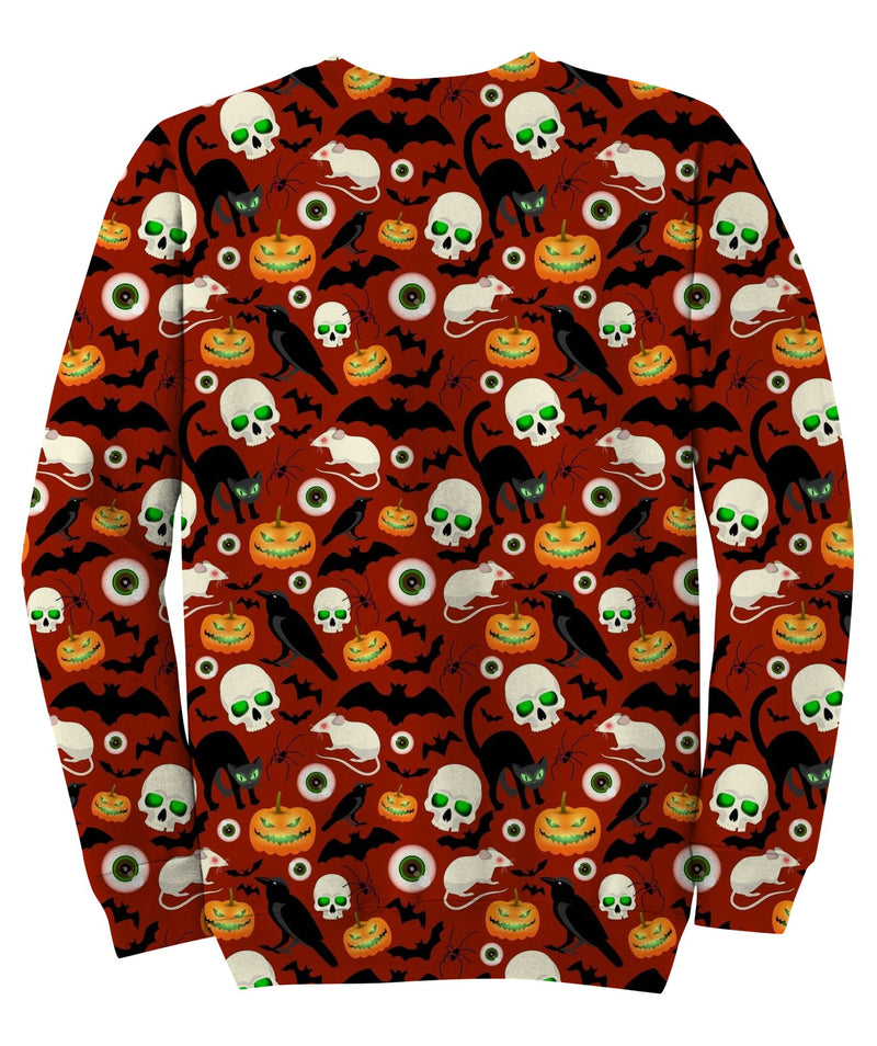 Pumpkins Black Cats White Rats Crows Bats Sweatshirt