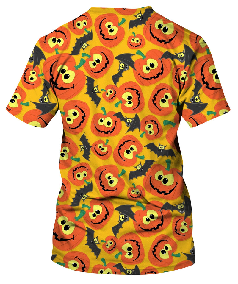 Halloween Themes With Bats And Pumpkins T-Shirt