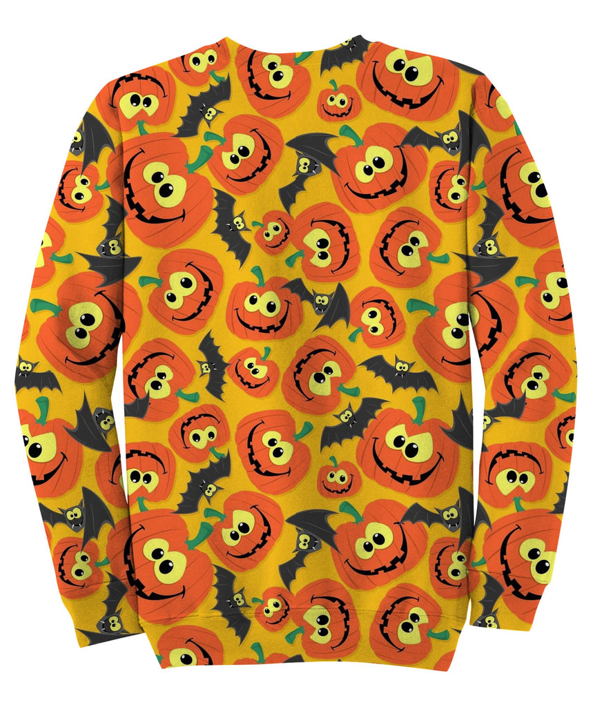 Halloween Themes With Bats And Pumpkins Sweatshirt