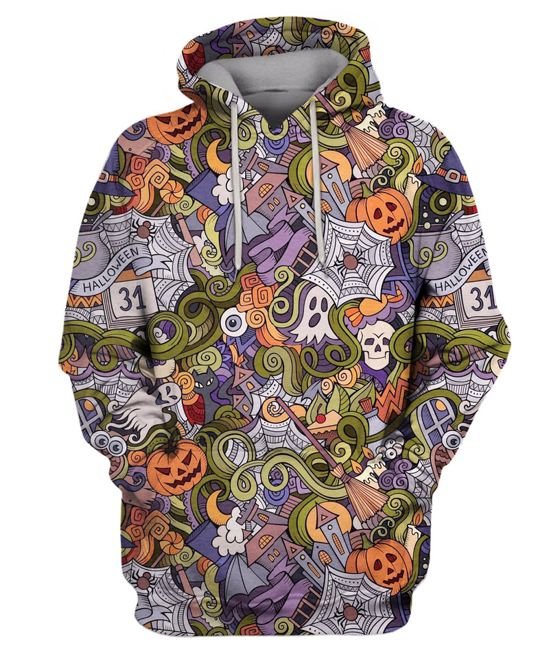 Cartoon Vector Hand-Drawn Hoodie