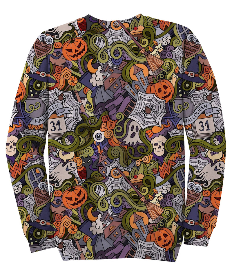 Cartoon Vector Hand-Drawn Sweatshirt