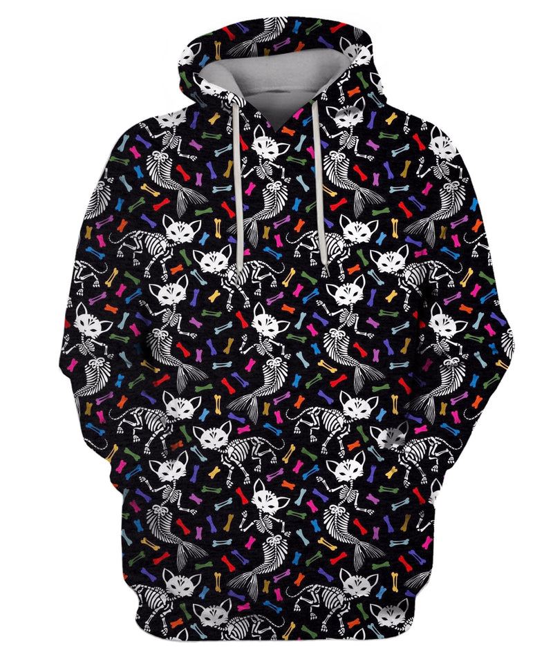 Skeletons Of Cats And Mermaids Hoodie