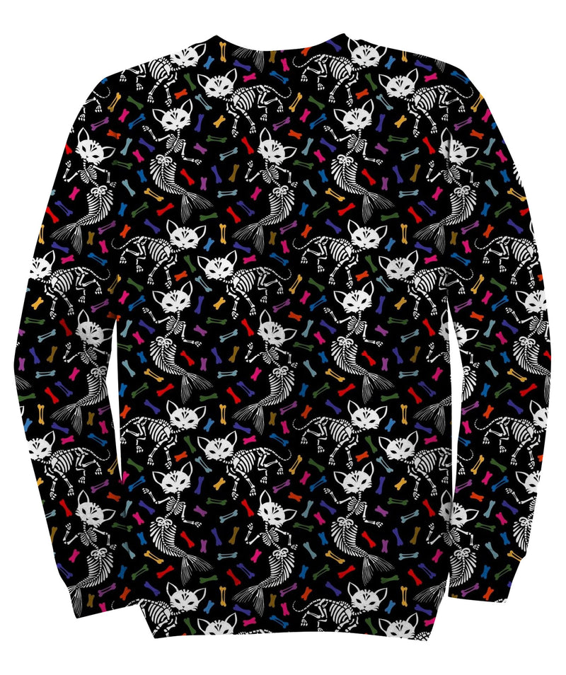 Skeletons Of Cats And Mermaids Sweatshirt