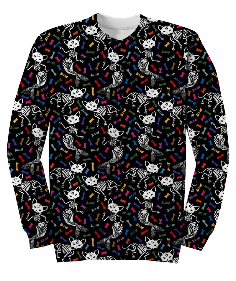 Skeletons Of Cats And Mermaids Sweatshirt