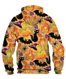 Seamless Pattern For Halloween. Zip Hoodie