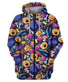 Seamless Pattern Halloween Zip Hoodie