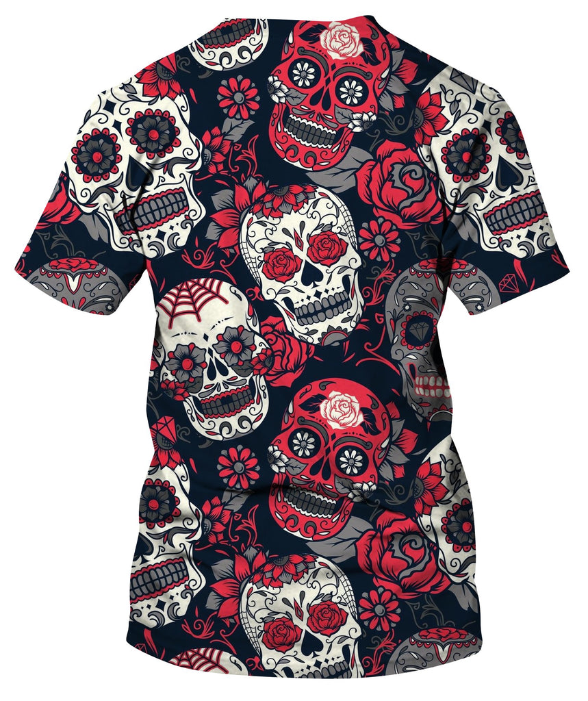 Sugar Skull With Floral Ornament T-Shirt