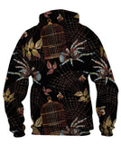 Embroidery Spider And Gold Cage Hoodie