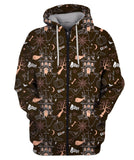 Happy Halloween Pattern Zip Hoodie