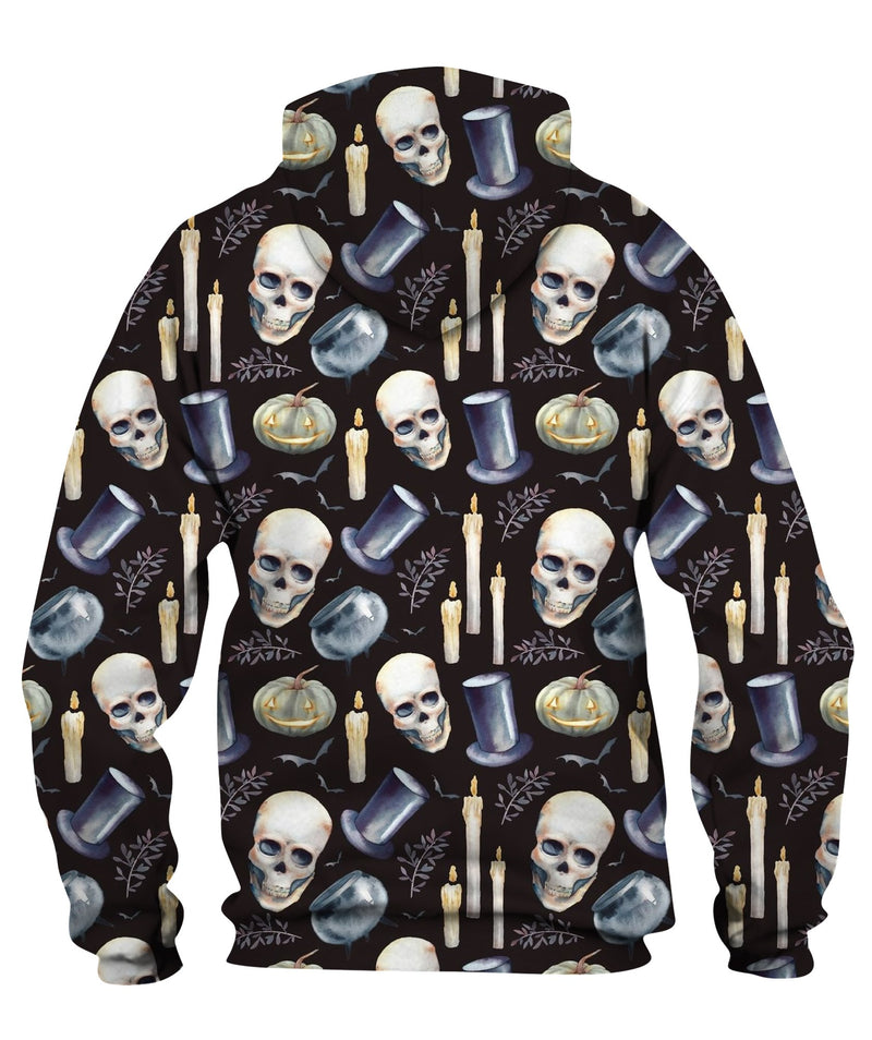 Hand Drawn Holiday Texture With Elements Zip Hoodie