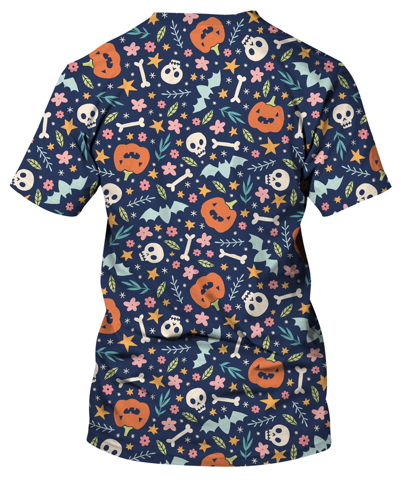 Cute Halloween Pattern With Pumpkins T-Shirt