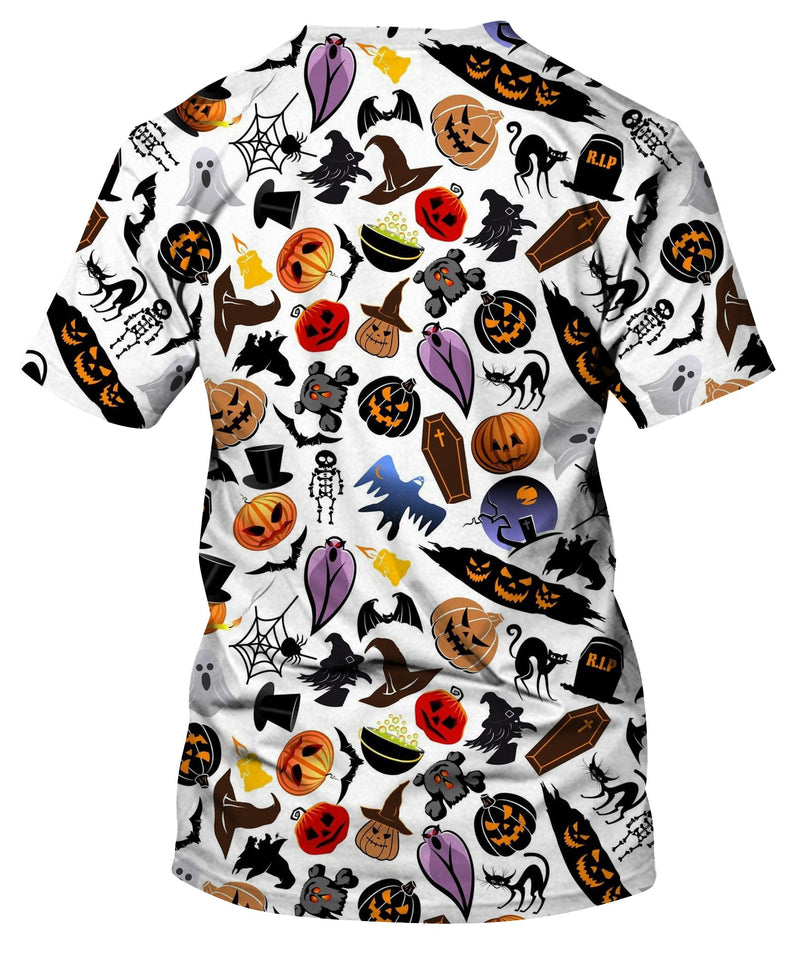 Cartoon Scary Characters And Elements T-Shirt