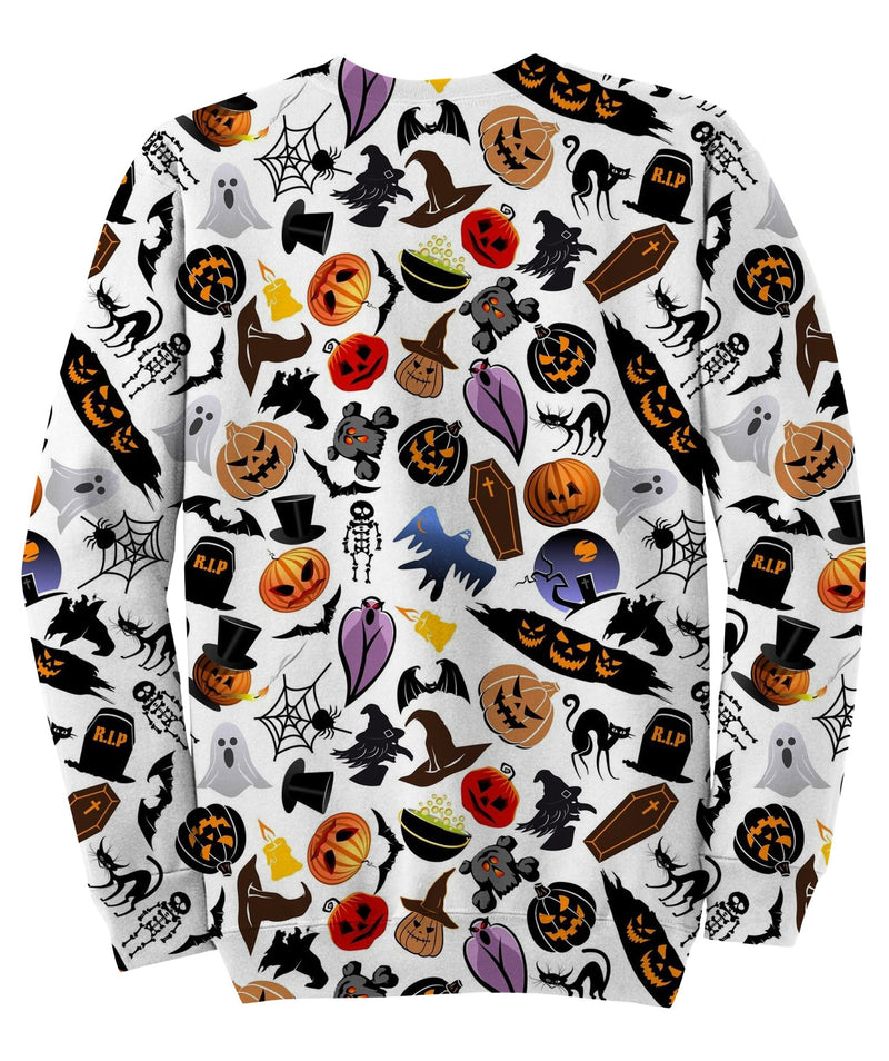 Cartoon Scary Characters And Elements Sweatshirt