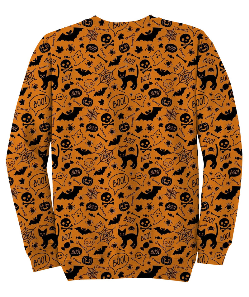 Orange Endless Background With Cat Sweatshirt