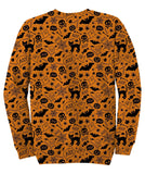 Orange Endless Background With Cat Sweatshirt