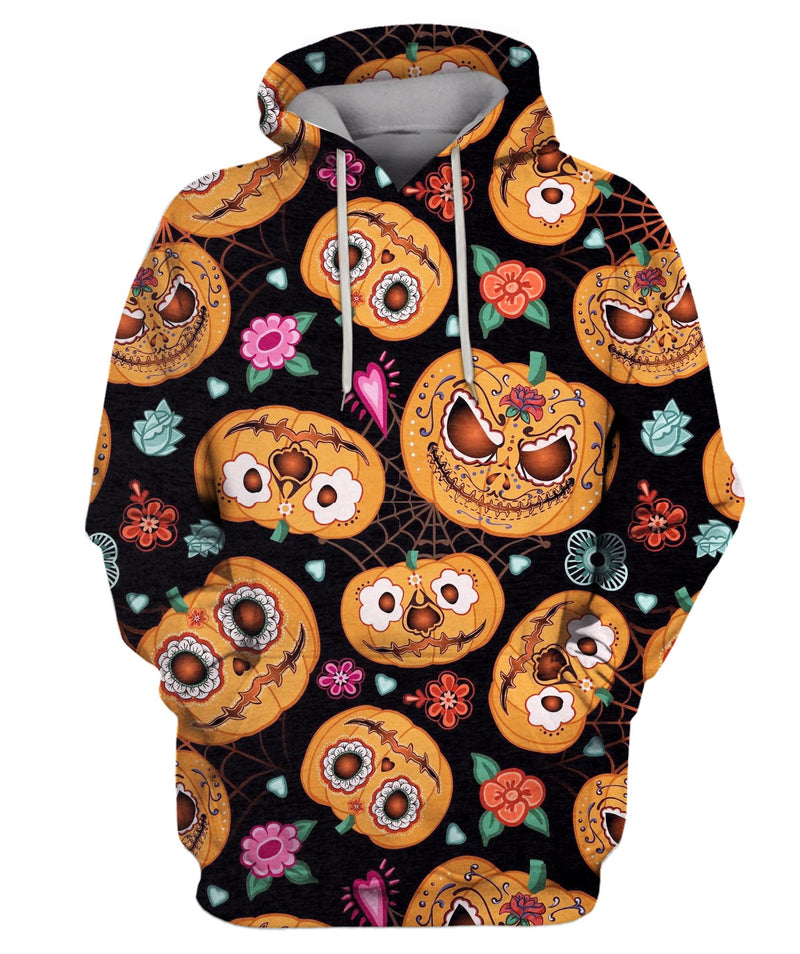 Flowers And Spiderweb Hoodie