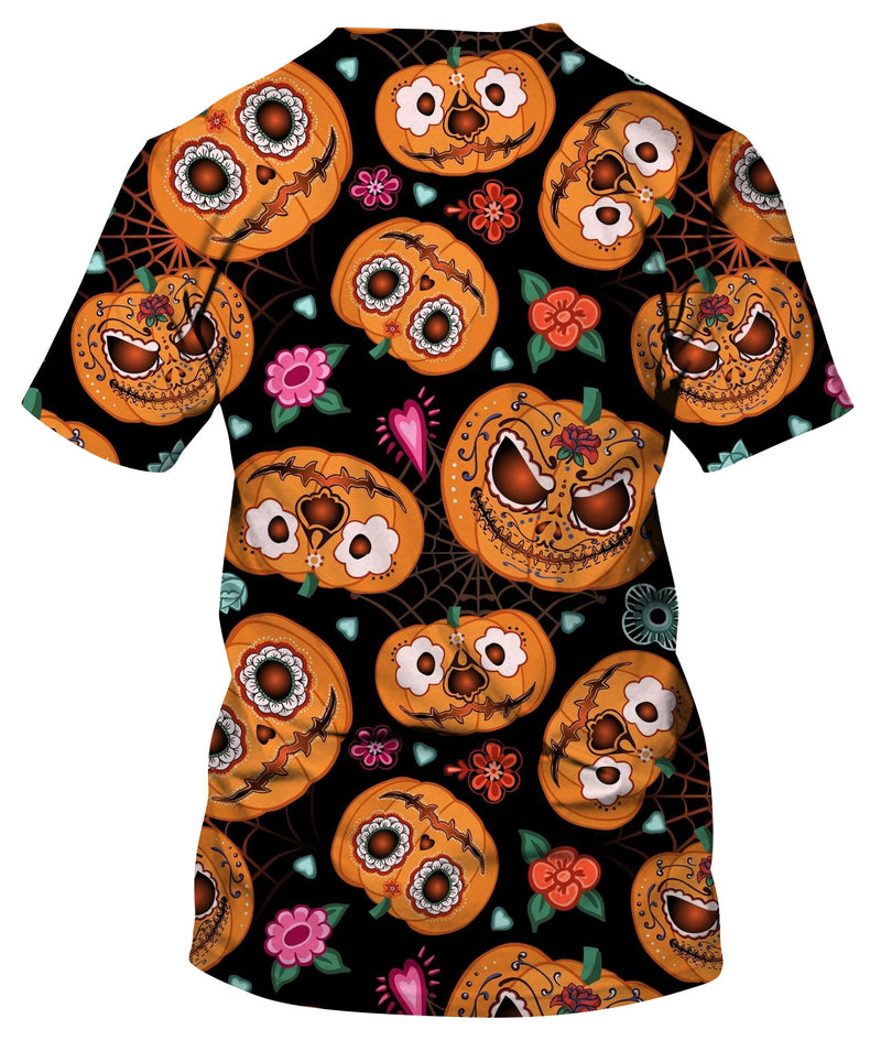 Flowers And Spiderweb T-Shirt