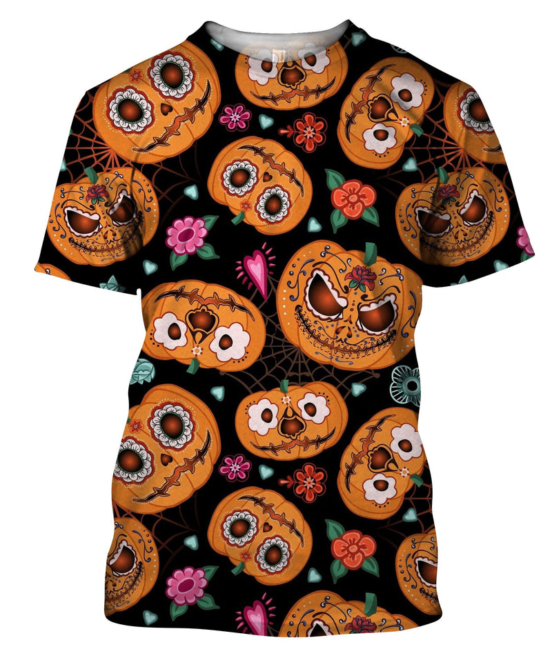 Flowers And Spiderweb T-Shirt