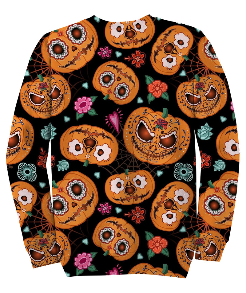 Flowers And Spiderweb Sweatshirt