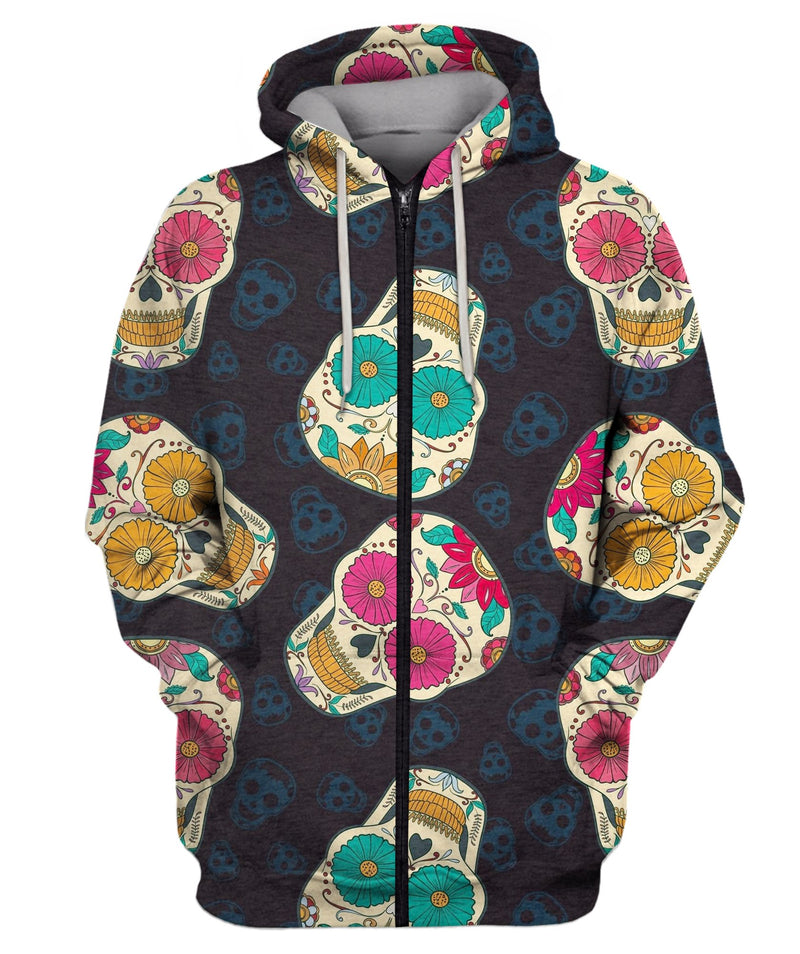 Dia De Los Muertos Zip Hoodie