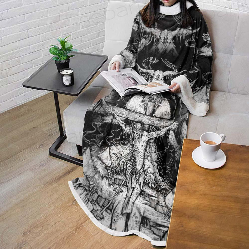 Hail Satan SDN-1130 Sleeved Blanket