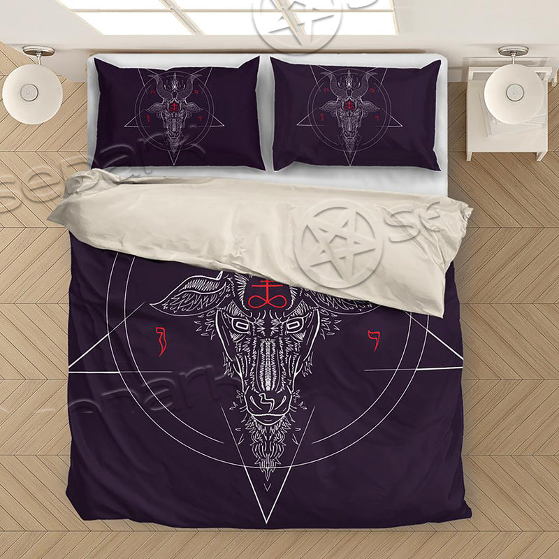 Satanic Bedding set - Red text