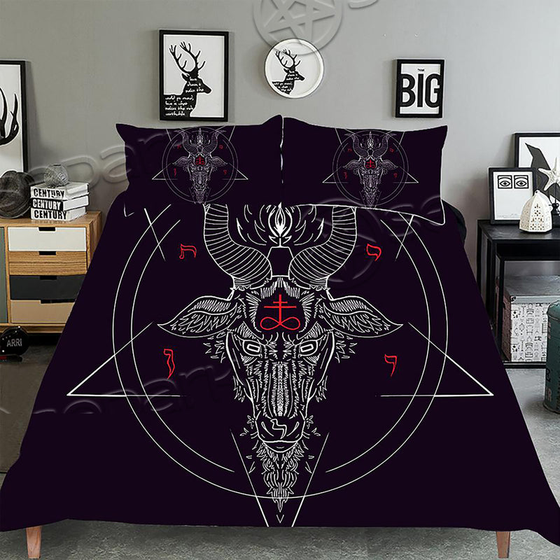 Satanic Bedding set - Red text