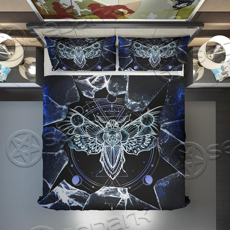 Gothic Death Moth Skull Bedding Set