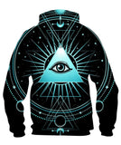 Vector Illustration On A Black Background Zip Hoodie