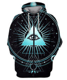 Vector Illustration On A Black Background Zip Hoodie