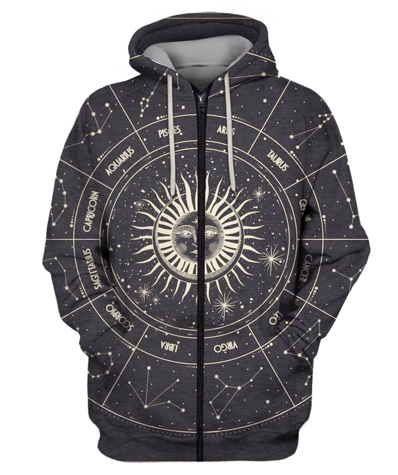 Moonlight Activity In Vintage Zip Hoodie