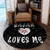 Satan Loves Me SED-0002 Round Carpet