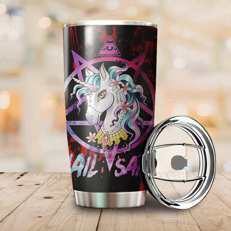 Hail Satan Unicorn Tumbler Cup