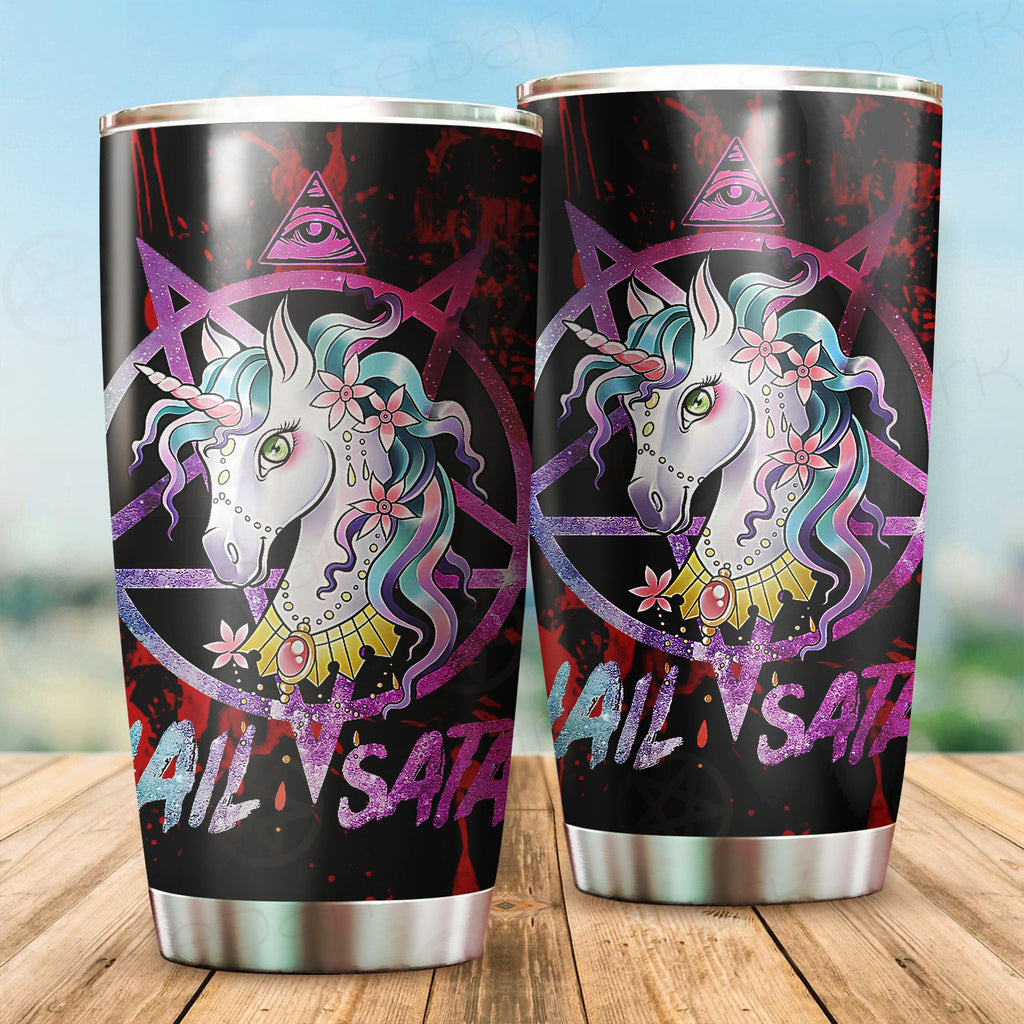 Hail Satan Unicorn Tumbler Cup
