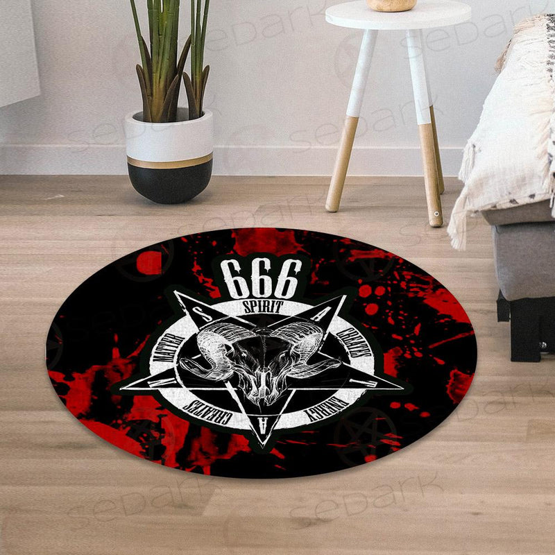 666 Satan SED-0037 Round Carpet