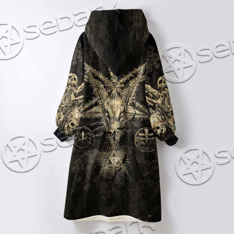 Baphomet Sigil SED-0066 Oversized Sherpa Blanket Hoodie