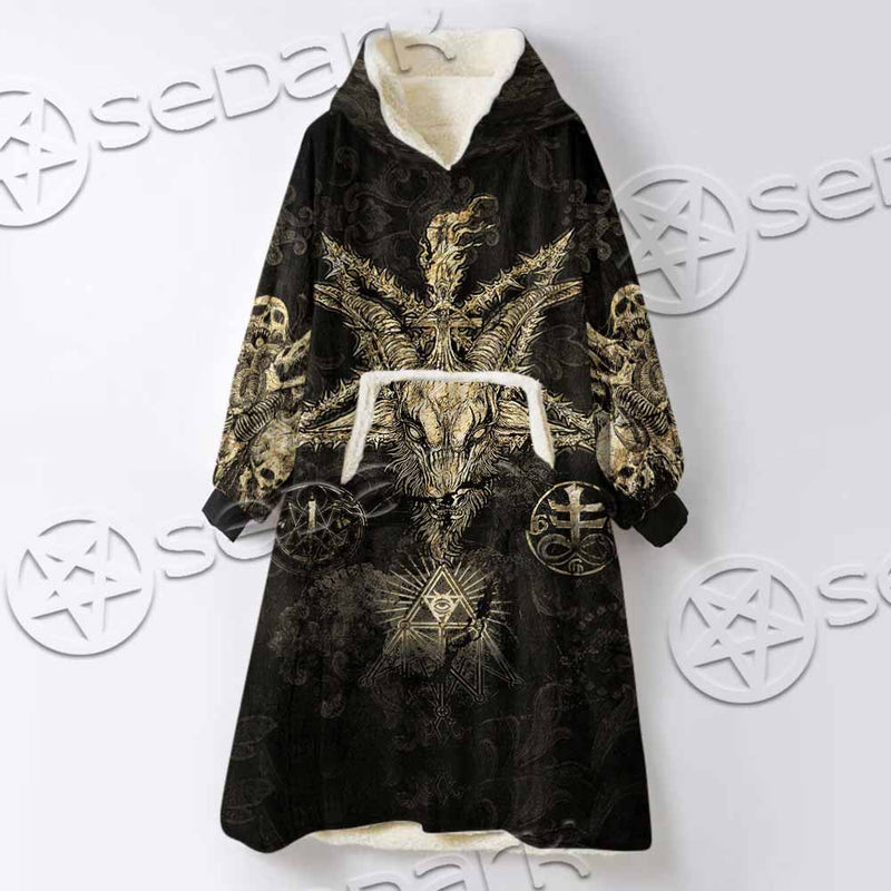 Baphomet Sigil SED-0066 Oversized Sherpa Blanket Hoodie