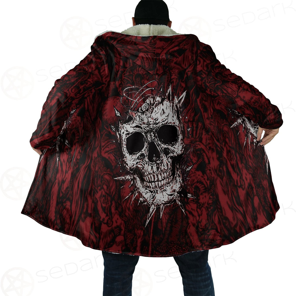 Skull Satan background SED-0083 Cloak with bag