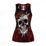 Skull Satan background SED-0083 Hollow Out Tank Top