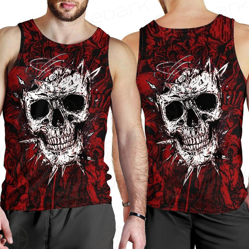 Skull Satan background SED-0083 Men Tank-tops