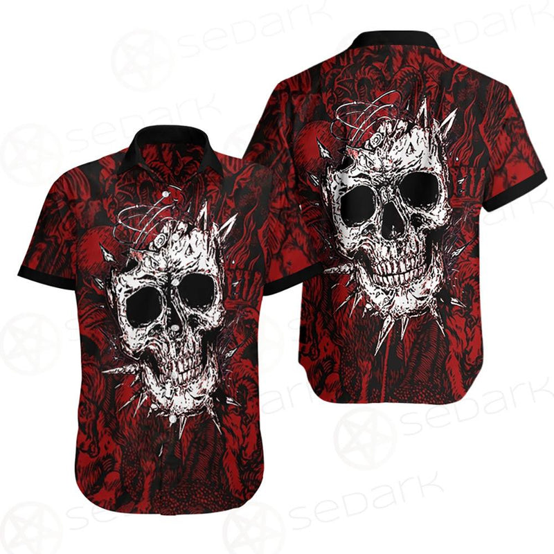 Skull Satan background SED-0083 Shirt Allover