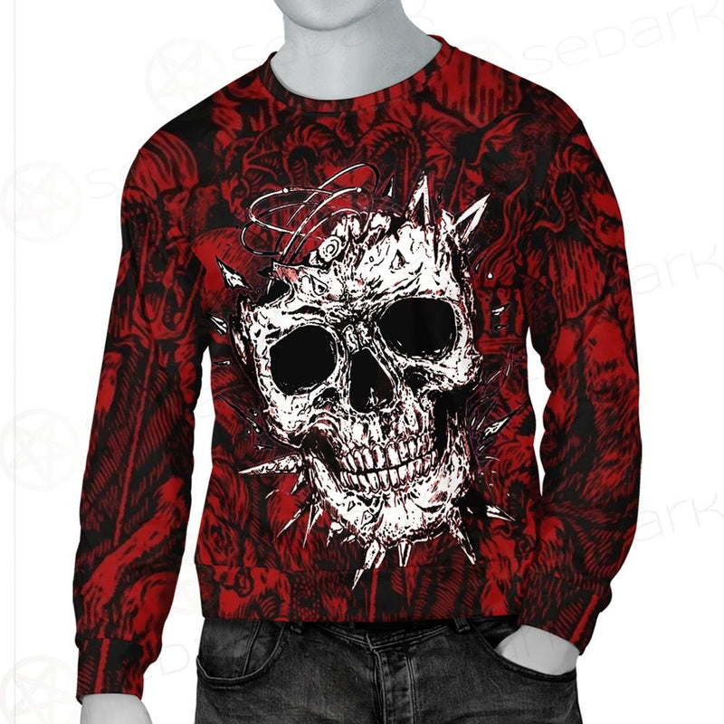 Skull Satan background SED-0083 Unisex Sweatshirt
