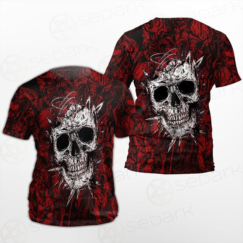 Skull Satan background SED-0083 Unisex T-shirt